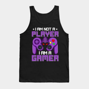 I'm Not A Player, I'm A Gamer Purple Game Controller Video Gamer Gift Tank Top